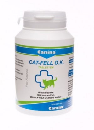 Canina Cat-Fell O.K Tab 125g - biotīna saturoša piedeva, tabletes